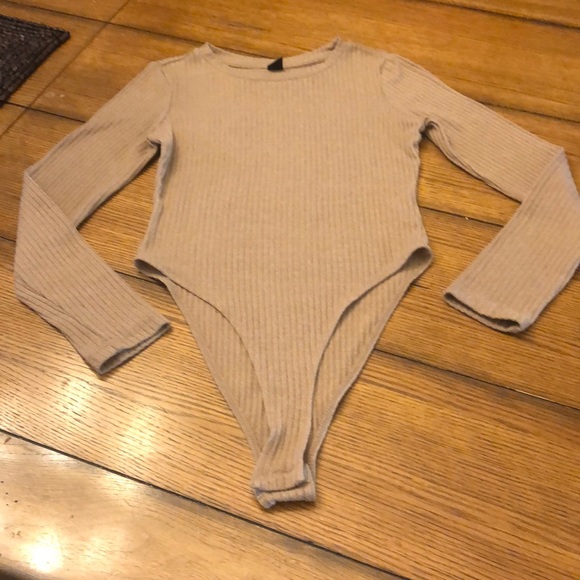 Shein Long Sleeve Tan Fall color Body Suit Size M - Picture 1 of 9